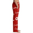 thumbnail image 3 of Fabrcox Mens Valentine Pajama Pants Slim Fit Elastic Waist Drawstring Pajama Pants Men Love Heart Print Casual Soft Wide Leg Sleepwear Pants, 3 of 6