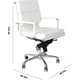 thumbnail image 3 of Silla Oficina Ejecutiva Piel Italiana Grupo Microtec Blanca Baja Aluminium Soft Pad Sala de Juntas ergonómica Minimalista Moderna softpad acojinada Blanco Conferencia Espera Replica Grupo Microtec Eames Soft Pad b, 3 of 3