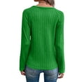 thumbnail image 5 of MELDVDIB Womens Sweater Knit Fall Winter Solid Color Long Sleeve Loose Pullover Tops Trendy Casual Stretch Comfy Crewneck Lounge Outfit Army Green 2XL, 5 of 8