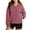 Watermelon Red, variant on tarylea Hoodie for Women Half Zipper Front Pockets Pullover Solid Color Long Sleeve Sweatshirt Loose Casual Sports Tops