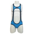 thumbnail image 4 of Mens Blue Bodysuit Underwear One-Piece with Cut Out Design Stretchy Nylon Spandex Lingerie,Size 2XL, 4 of 9