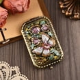 thumbnail image 5 of Retro Rectangle Alloy Fold Mirror with Glass Mirror Surface Butterfly 10.2x6.05x2.15~2.25cm, 5 of 7