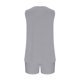 thumbnail image 5 of ICHUANYI Clearance 2PC Women's Round Neck Shorts Sleeve Two-piece Comfortable Home Pajamas Set Sports Set(Gray, L) ICHUANYI WER2023081201507, 5 of 6