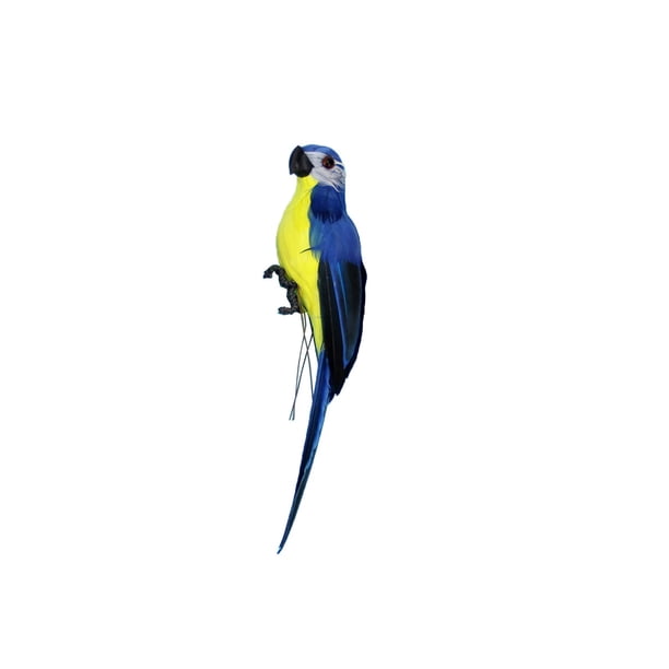 Loro de plumas de imitación, verde, decoración de jardín, pájaro, loro de acero dorado, pájaro, pájaro de plumas, clip de pájaro de espuma, decoración de pájaros
