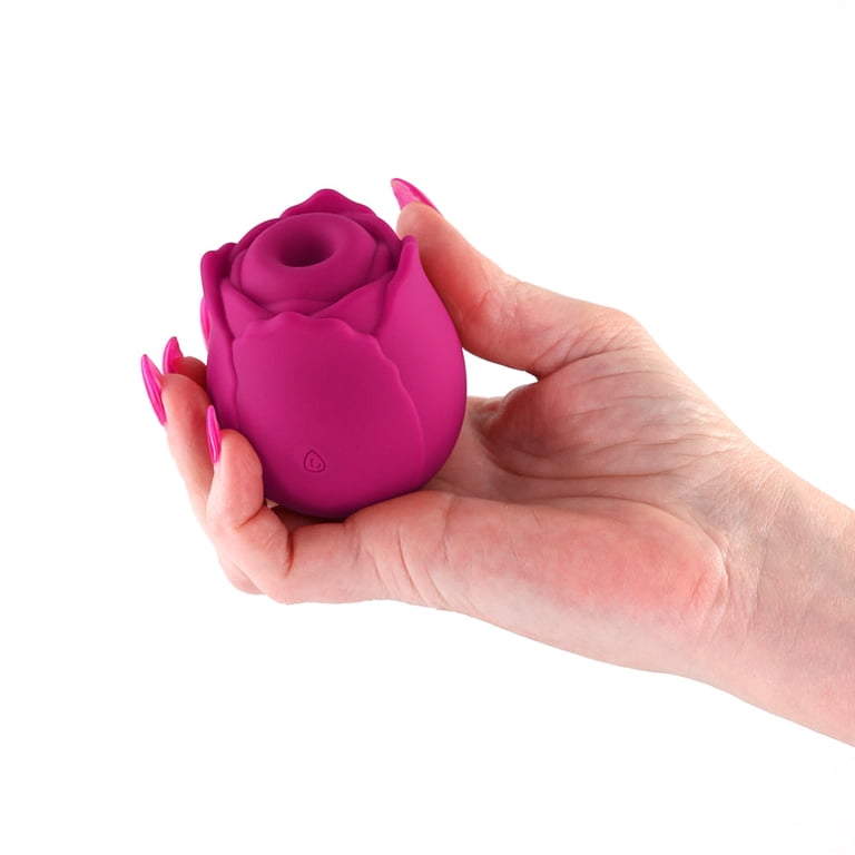 Inya The Vibrating Rose Rechargeable Silicone Suction Vibrator, Red