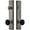 Antique Pewter, variant on Grandeur 5th Avenue Tall Plate Single Cylinder One Piece Knobset with Coventry Knob