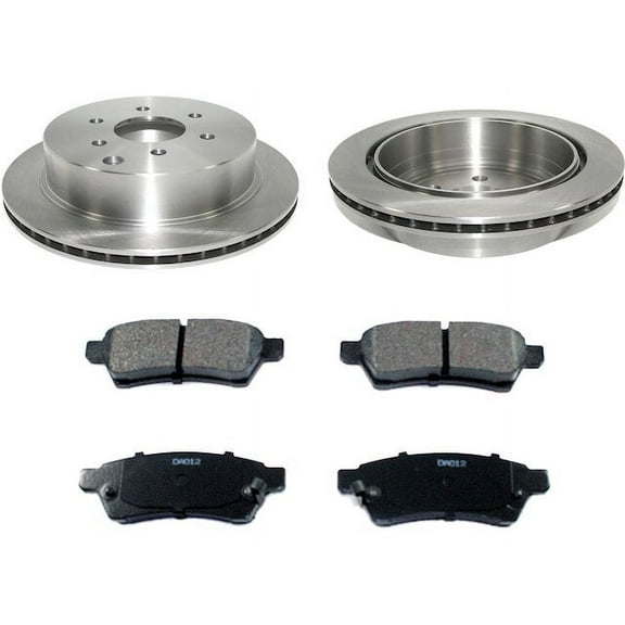 Rear Brake Pad and Rotor Kit - Compatible with 2005 - 2019 Nissan Frontier 2006 2007 2008 2009 2010 2011 2012 2013 2014 2015 2016 2017 2018