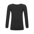 thumbnail image 6 of Sinleey Kids Girls Fleece Thermal Underwear Tops Crew Neck Long Sleeve Base Layer Tops Undershirt Type A Black XL, 6 of 8