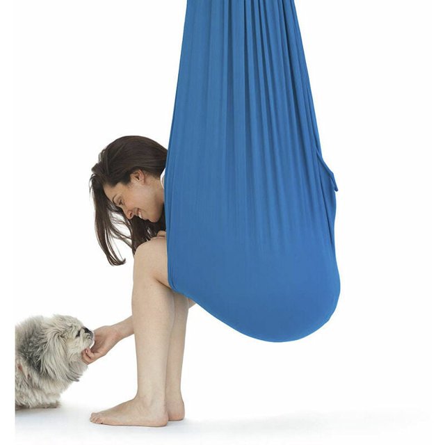 Columpio sensorial terapéutico de 100 x 280 cm para niños y adultos con montaje en pared