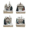 thumbnail image 7 of Popvcly Christmas Village LED Santa House Resin Collectible Building, 7 of 7