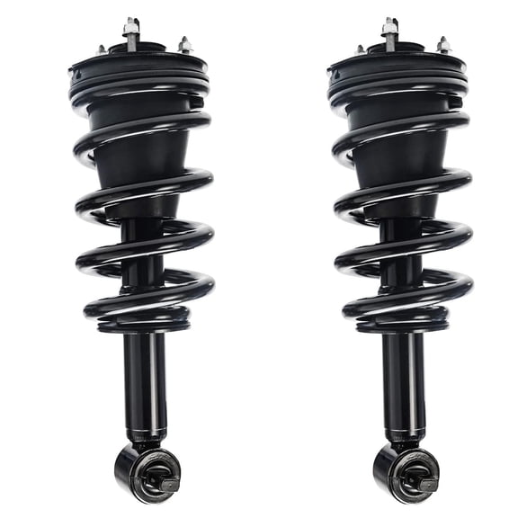 Detroit Axle - Front Struts for 4WD 2014-2018 Chevy GMC Silverado Sierra 1500 [w/o Magnetic Ride Control] Complete 2 Struts with Coil Spring 2015 2016 2017 Replacement Ready Struts Assembly