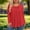 Red, variant on NTACZA Womens Tops Plus Size Pleated Blouse Crew Neck Flowy Loose Casual Shirts for Women L