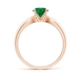 thumbnail image 2 of Angara Natural 0.75 Ct. Emerald Solitaire Ring in 14K Rose Gold for Women (Ring Size: 11), 2 of 9