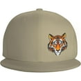 thumbnail image 2 of Tiger Face Flat Bill Hats Teens Cool Snapback Baseball Cap Unisex, 2 of 9