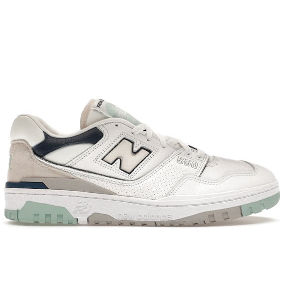 New Balance Men's 550 White Winter Fog Navy Shoes, from StockX