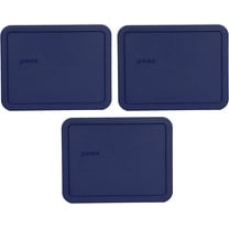 Pyrex Replacement Lid 7210-PC Blue Rectangle Cover (3-Pack) for Pyrex 7210 3-Cup Dish (Sold Separately)