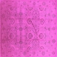 thumbnail image 1 of Ahgly Company Indoor Square Oriental Pink Industrial Area Rugs, 5' Square, 1 of 4