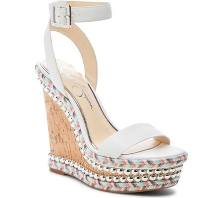 jessica simpson cork wedge shoes
