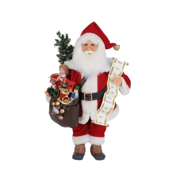 Karen Didion Lighted Vintage Toy Bag Santa