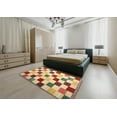 thumbnail image 5 of Ahgly Company Machine Washable Indoor Rectangle Contemporary Mustard Yellow Area Rugs, 8' x 10', 5 of 7