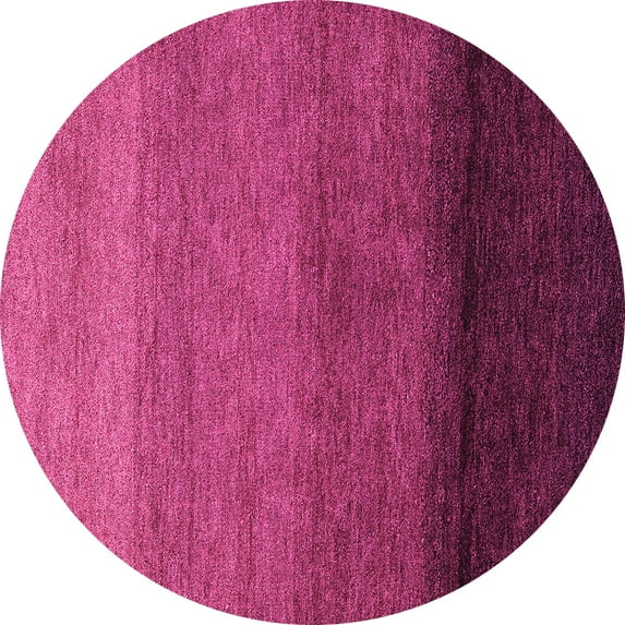 Ahgly Company Indoor Round Abstract Pink Modern Area Rugs, 7' Round