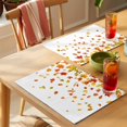thumbnail image 4 of Orange Maple Leaves Fall Placemats Set of 8 Thanksgiving Farmhouse Art Place Mats Indoor Wipeable Table Mats Washable Cloth Dining Table Placemats for Kitchen Holiday Party Home Decor 13x19 Inch, 4 of 9