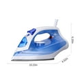thumbnail image 3 of Pompotops Professional Portable HandheldExpertise Grade 2200W Steam Iron For Clothes With Fast Even Heat Scratch Counteractive, Comfort Grip,True Position Steam Holes, Blue, 3 of 8