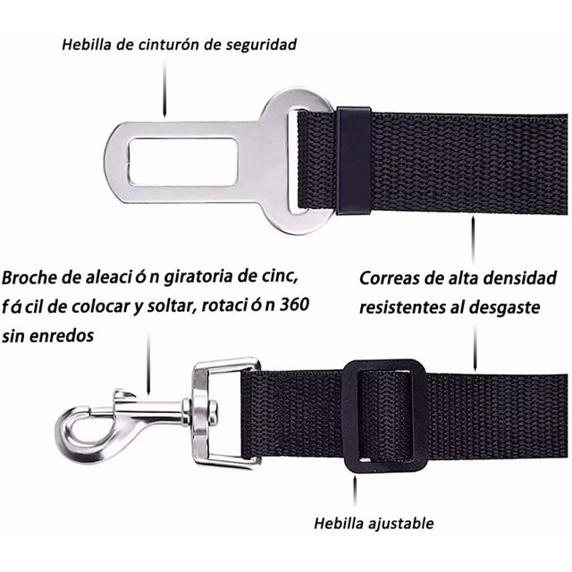 Hebilla de nailon de alta calidad, ajustable, cinturón de seguridad para perros, 2 paquetes, automóviles, vehículos, seguridad ZefeiWu 8390614028937