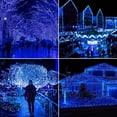 thumbnail image 5 of Battery Operated Copper Fairy Lights, 2 Pack 66Ft 200 LED Outdoor Fairy String Lights with Remote & Timer, 8 Modes Silver Wire Twinkle Lights for  Bedroom, Dorm, Patio, Christmas, Party, Indoor (Blue), 5 of 9
