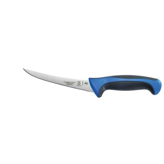 Mercer Culinary Millennia 6" Steel Curved Boning Knife, Blue