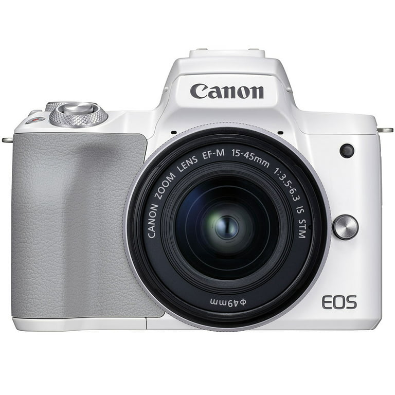 Canon EOS M50 Mark II Mirrorless Digital Camera (White) w/ EF-M 15 ...