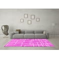 thumbnail image 3 of Ahgly Company Indoor Round Abstract Pink Modern Area Rugs, 3' Round, 3 of 4