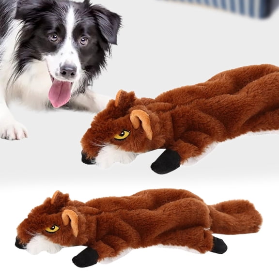 HonestMatter Dog Squeaky Toy with Crinkle Sound - No Stuffing Plush Chew Toy for Puppy Biting and Hunting, Interactive Play for Small Medium Large Dogs