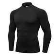 thumbnail image 1 of LANBAOSI T-Shirt de Compression à Col Roulé pour Hommes, Manches Longues, sous-Vêtement de Football, Couche de Base pour Course à Pied, Taille Moyenne, 1 of 5