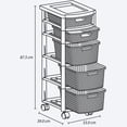 thumbnail image 3 of Cajonero Organizador Plástico 5 Cajones Comoda Rattan Blanco Rimax, 3 of 3