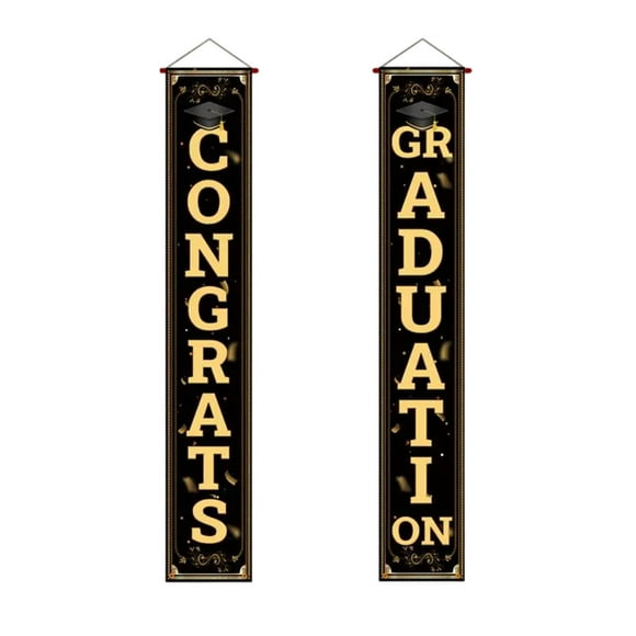 DPTALR Decorations Graduation Banners Door Porch Welcome Sign For Interior And Exterior Wall Decorations Graduation Classes Of 2025