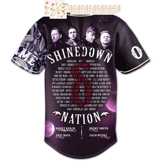 Shinedown Nation Personalized Baseball Jersey