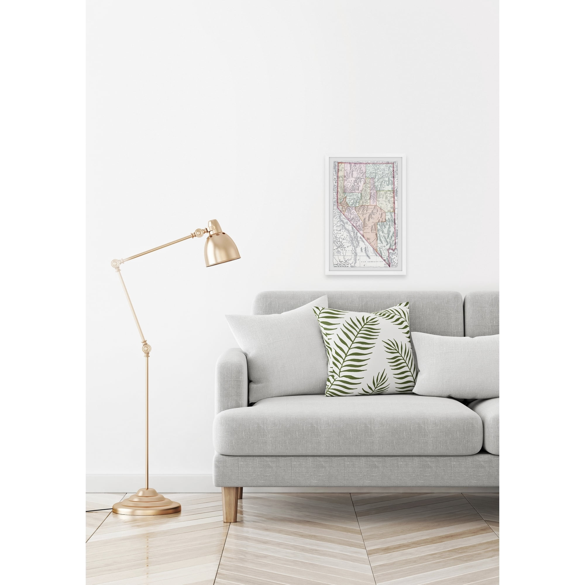 Marmont Hill Map of Nevada State Framed Wall Art, 24" x 36"