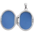 thumbnail image 2 of Sterling Silver Engravable Floral Oval Locket|for Both Male & Female Teens & Adults|Temple Custom Jewelers, 2 of 6
