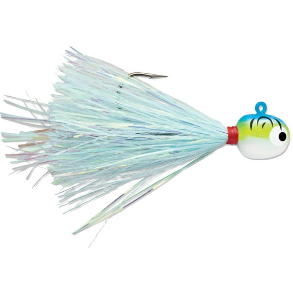 VMC Hot Skirt Glow Jig - 1/4 oz. - Blue Fire UV