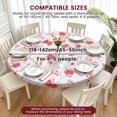 thumbnail image 6 of Tcwhniev Round Tablecloth, Elastic Fitted Waterproof Tablecloths for 45"-56" Tables, Wipeable PVC Table Cover for Camping, Dining, Indoor and Outdoor, 6 of 8