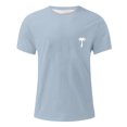 thumbnail image 2 of LUOGENLI T-shirts pour Homme pour Hommes T-Shirt d'Été de Plage Cocotier Décontracté à Manches Courtes avec Col Rond et Manches Courtes T-shirts pour Hommes T-shirts Graphiques Pâques Bleu P, 2 of 3