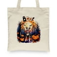thumbnail image 2 of Happy Halloween Vampire Pitbull BOO with Pumpkins Fun and Spooky Canvas Tote Bag Terrier Dog Lover Reusable Shopping Grocery Bag - 00018, 2 of 5