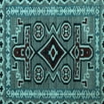 thumbnail image 1 of Ahgly Company Indoor Square Southwestern Light Blue Country Area Rugs, 5' Square, 1 of 4