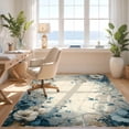 thumbnail image 3 of Design&I 6'x9' Ultra Soft Area Rug, Ru Vintage Front Scroll Distressed Border Door Entrance Throw None Fluffy Washable Non Shedding for Guest Room Bedroom Living Room, 3 of 7