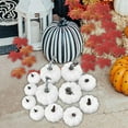 thumbnail image 6 of 12Pcs Fake Pumpkins Model Mini Simulation Pumpkins Model Harvest Decorative Fake Foam Pumpkins for Halloween Baby Shower Fall 3 Sizes with Leaves, 6 of 9