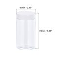 thumbnail image 2 of Uxcell 8oz/ 250ml Round Plastic Jars with White Screw Top Lid for Storage 4Pack, 2 of 5