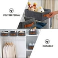 thumbnail image 2 of MasteelfCA 1 Pc Folding Storage Basket Rectangular Container Home Simple Storage Box (Grey), 2 of 7