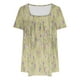 thumbnail image 3 of Blusas de Manga Corta para las Mujeres, Blusa de Camiseta Suelta Casual Hecha de Tela Cómoda para Todo el Uso Diario de Temporada, Blusas para las Mujeres Casual, 3 of 3