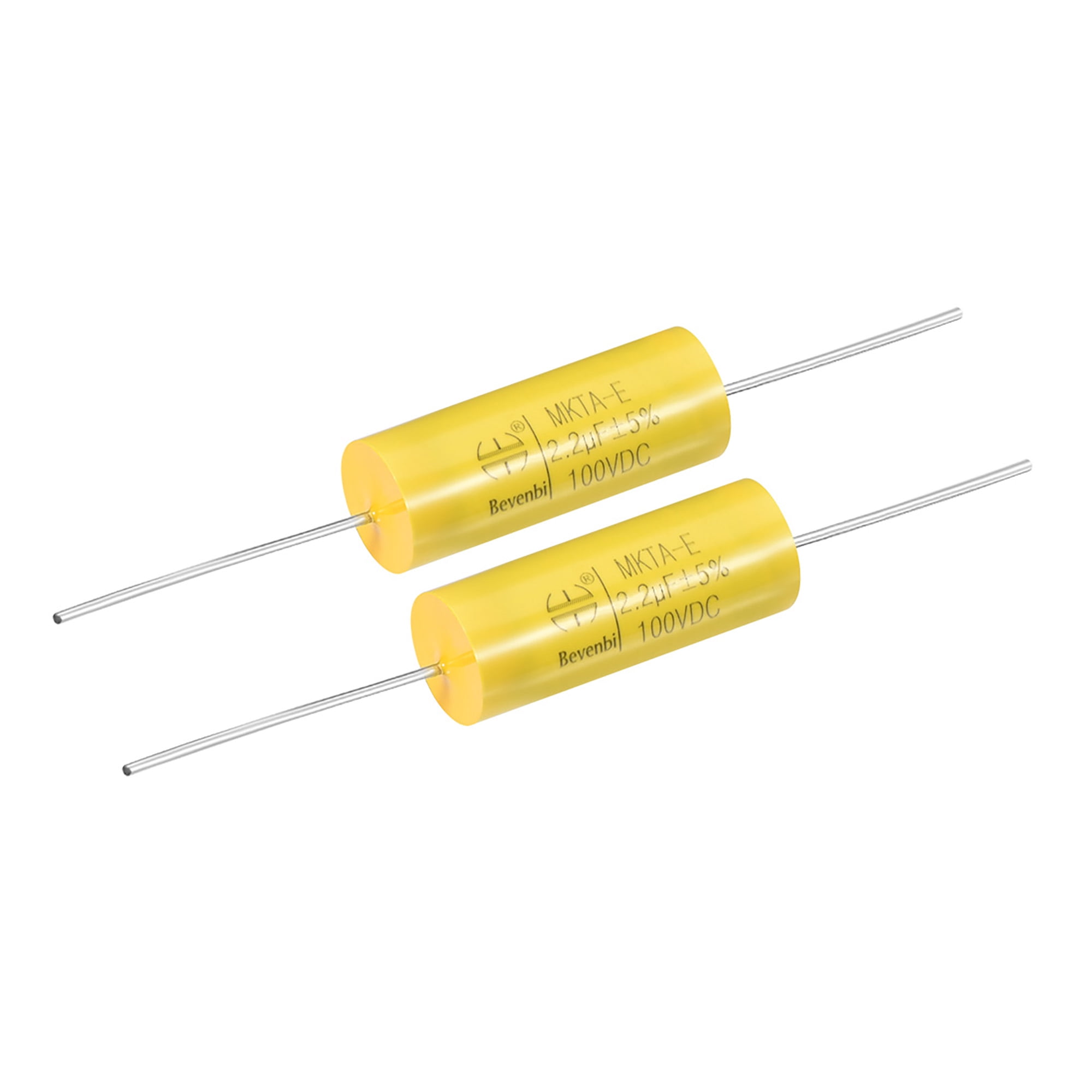 Film Capacitor 100V DC 2.2uF MKTA-E Round Axial Polypropylene